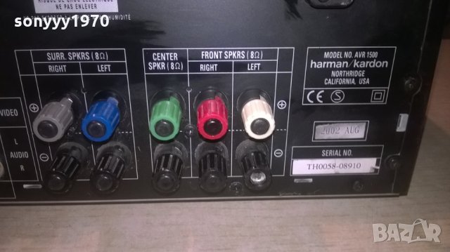 HARMAN/KARDON AVR1500 RECEIVER-USA-ВНОС ХОЛАНДИЯ, снимка 11 - Ресийвъри, усилватели, смесителни пултове - 27769020