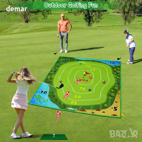 Постелка за голф Dr.Rapeti 70 x 60 инча, комплект за игра на голф, снимка 6 - Голф - 47313725
