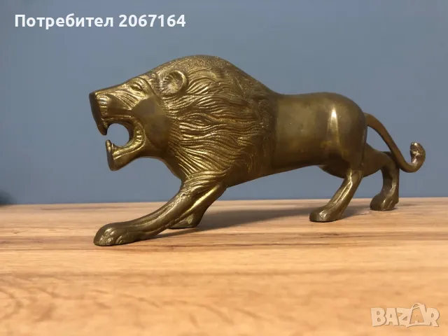 Голям бронзов лъв, снимка 2 - Антикварни и старинни предмети - 48721906