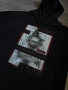 ЛОТ от две мъжки черни тениски с щампи OVERSIZED с качулки., снимка 2