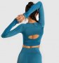 gymshark geo seamless long sleeve crop top, снимка 13