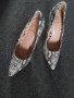 Дамски стилни обувки на ток със змийски принт 38 номер, снимка 7
