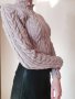 Ръчно плетен пуловер с аранови елементи, снимка 8