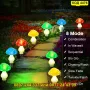 Комплект 8 декоративни LED лампи "Гъбки" със соларен панел - КОД 4476, снимка 4