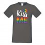  Мъжка тениска Kiss Me multicolor Прайд,Празник.Повод,Изненада, снимка 4