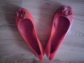 Черни  нови и червени гумени балеринки, снимка 1 - Дамски ежедневни обувки - 33554528