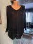 Дамска плетена блуза в черно тип туника, снимка 1