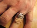 Мъжки Сребърен пръстен змия  - моторджийски, мото аксесоари, мото екипировка, снимка 1 - Пръстени - 26727140