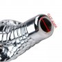 Сив хром метална топка кобра за скоростен лост със светещи очи за кола автомобил джип пикап бус ван , снимка 3