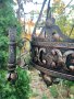 Голям старинен полилей кандилабър от нач. на 20-ти век от ковано желязо!, снимка 8