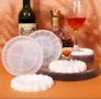Кръг кръгла Bubble подложка основа за чаша чиния поднос поставка силиконов молд форма гипс смола , снимка 1