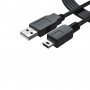 Мини USB кабел за GoPro Hero 1/2/3/3+/4/4s/HD, Черен, снимка 2