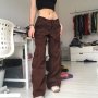 Дамски модни карго дънки с ниска талия, 3цвята, снимка 4