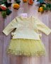 Бебе рокля Contrast в жълто, снимка 1 - Бебешки рокли - 28075995