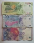 Три банкноти от Аржентина 100 песо Ева Перон , 200 песос кит и 500 песо ягуар , снимка 4