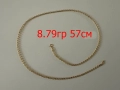 НОВ 8.79гр 57см златен ланец версаче / златно колие / синджир / ланец / злато / златен / GOLD 585 / , снимка 1