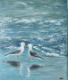 Море и чайки маслена картина, снимка 1 - Картини - 38638285