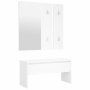 vidaXL Комплект мебели за антре, бели, инженерно дърво(SKU:808783