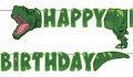 Happy Birthday Динозавър Парти Гирлянд надпис Банер рожден ден украса декор