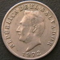 5 центаво 1972, Салвадор, снимка 2 - Нумизматика и бонистика - 28295752
