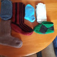 Детски домашно плетени чорапи-нови, снимка 1 - Други - 38984828