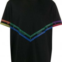 €799 Автентична мъжка тениска Givenchy Multicolored Chain , снимка 1 - Тениски - 25978608