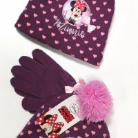 Шапка + ръкавички Мини Маус 🎀, снимка 1 - Шапки, шалове и ръкавици - 38979108