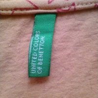 Детски комплект фанелка / тениска с къс ръкав и панталон за момиче, марка Benetton, снимка 3 - Детски комплекти - 43513687