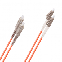 Оптичен пач кабел DeTech, LC-LC, UPC, Multimode, Duplex, 3.0м, Оранжев, снимка 2 - Мрежови адаптери - 36545192