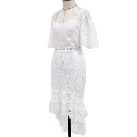 Елегантна рокля дантела, Дантелена рокля, Бяла дантелена рокля, снимка 3 - Рокли - 43243678