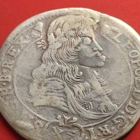 Сребърна монета 15 кройцера 1686г. Леополд първи Кремниц Унгария 29773, снимка 6 - Нумизматика и бонистика - 42984847