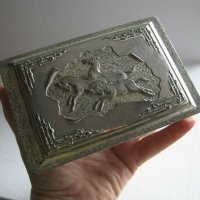 Красива посребрена руска кутия с 3 коня, снимка 1 - Други - 33086820