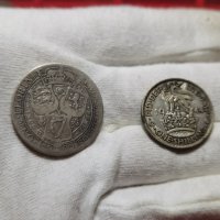 Лот Монети Великобритания сребро , снимка 3 - Нумизматика и бонистика - 40847219