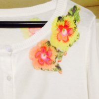 ARMANI JEANS жилетка/блуза с флорални мотиви Оригинал , снимка 3 - Жилетки - 39306682