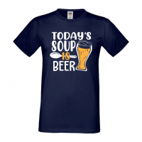 Мъжка тениска Today's soup is beer,Бира,Бирфест,Beerfest,Подарък,Изненада,Рожден Ден, снимка 10 - Тениски - 36389397