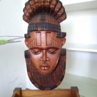 Африканска маска, снимка 1 - Декорация за дома - 38110676