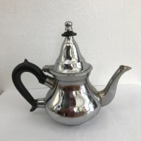 Винтидж бронзов никелиран чайник №0410, снимка 1 - Антикварни и старинни предмети - 33595721