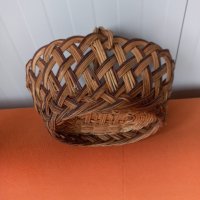 Стара плетена кошница панер, снимка 2 - Антикварни и старинни предмети - 39473891