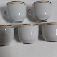 Чаши порцеланови за кафе, 5 броя, снимка 1 - Чаши - 43830217
