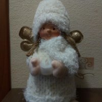 Уникално пухкаво бяло Коледно ангелче.Светещо., снимка 12 - Декорация за дома - 38515725
