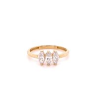 Златен дамски пръстен 1,70гр. размер:56 14кр. проба:585 модел:20214-1, снимка 1 - Пръстени - 43272955