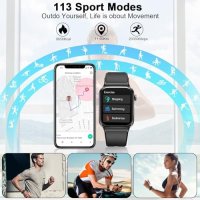 Нов Bluetooth Смарт Часовник - Здравен Монитор, 113 Спортни Режима, Високоговорител, снимка 6 - Смарт гривни - 43766598