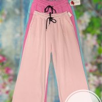 Дамски памучен панталон широк крачол различни цветове , снимка 1 - Спортни екипи - 40703290