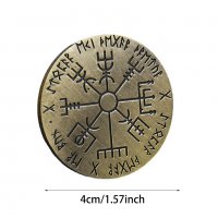 Викинг руна компас монета - Gold, снимка 2 - Нумизматика и бонистика - 39880739