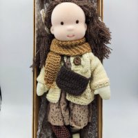 Waldorf Doll Ръчно изработена плюшена кукла, пълнена плюшена щастлива кукла изненада подарък парца, снимка 7 - Плюшени играчки - 40448424