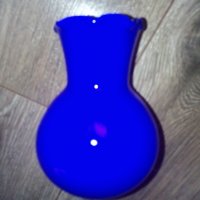 Малка синя ваза, снимка 3 - Вази - 37631800