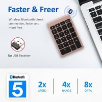 Нова Безжична цифрова клавиатура Bluetooth 5.0 Подарък, снимка 6 - Друга електроника - 43498545