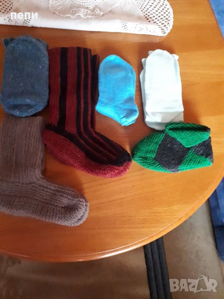 Детски домашно плетени чорапи-нови, снимка 1