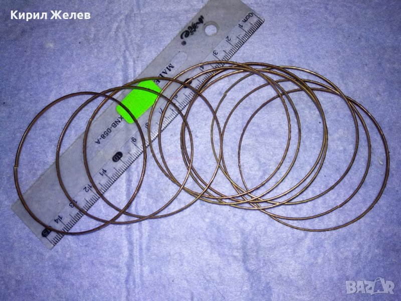 ЛОТ ТЪНКИ СТИЛНО ОРНАМЕНТИРАНИ СТОМАНЕНИ БРОНЗИРАНИ ГРИВНИ 37928, снимка 1