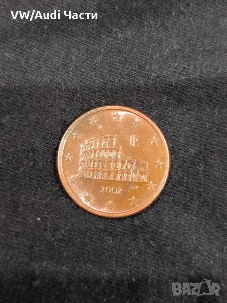 Монета 5 евро цента Италия 2002г., снимка 1